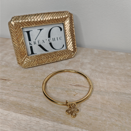 Bracelet jonc Trèfle