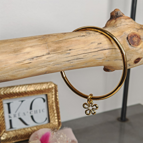 Bracelet jonc Trèfle
