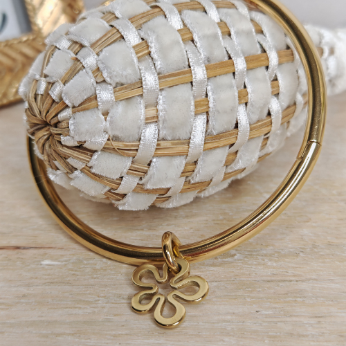 Bracelet jonc Trèfle